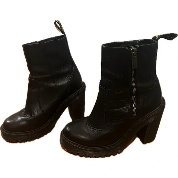 Dr. Martens Magdalena II Black Heel Ankle Zip Boot | Size EU 36 / US 5 - Picture 7 of 11